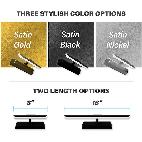 Satin Gold 16 in. LED Swivel Picture Light with Remote Control