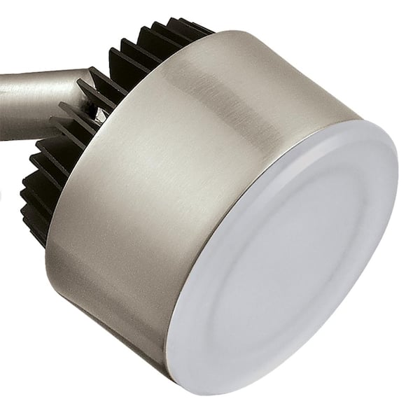 Armento 1 Collection 30.71 in. W 4-Light Satin Nickel Dimmable Integrated LED Track Lighting Kit with Adjustable Heads