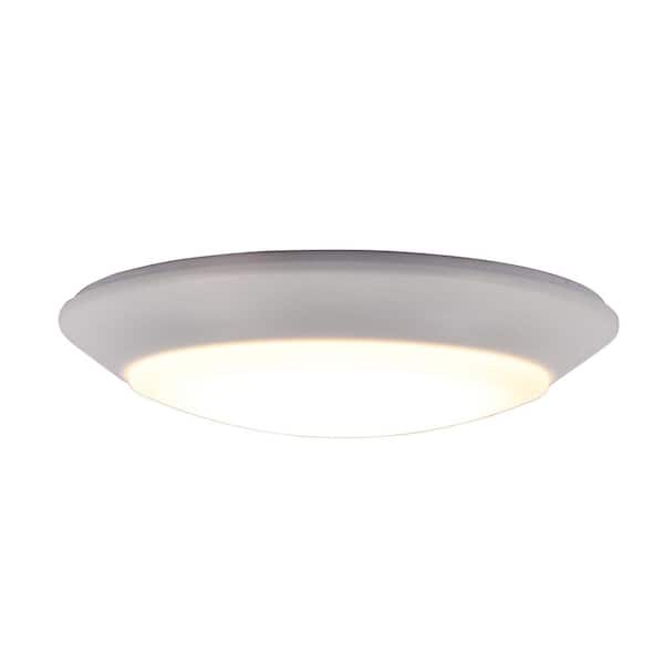 7 in. White Integrated 4000K CCT LED Ceiling Light Flush Mount (6-Pack)