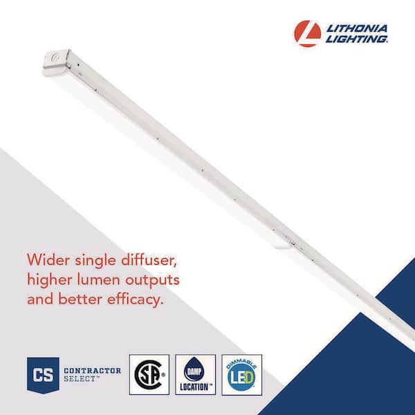MNSS 8 ft. 220-Watt Equivalent Integrated LED White Strip Light Fixture 4000K High Output