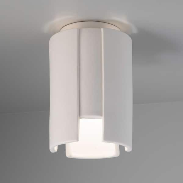 Radiance 1-Light White LED Outdoor Flush Mount Light