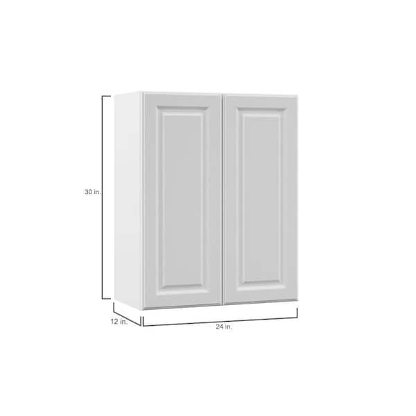 Designer Series Elgin Assembled 24x30x12 in. Wall Kitchen Cabinet in White
