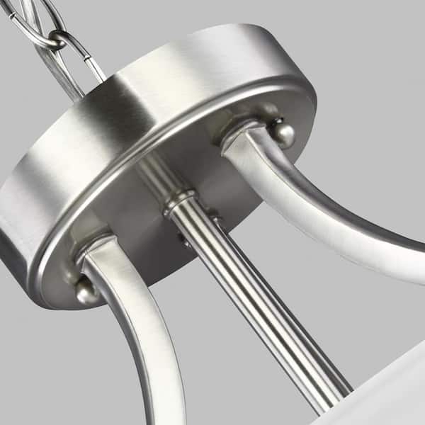 Geary 2-Light Brushed Nickel Semi-Flush Mount Convertible Pendant