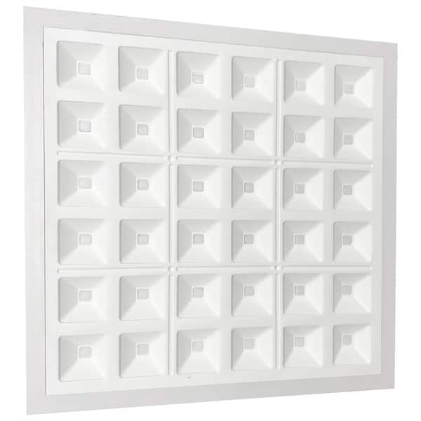 Designer Troffers Pixel Square Series 2 ft.x 2 ft. 5000 Lumens Integrated LED Flat Panel Light at 40-Watt 4000K (6-Pack)