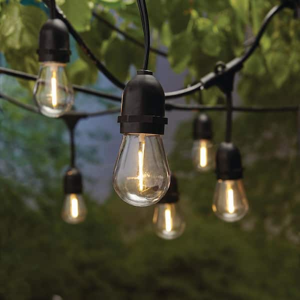 10-Light 20 ft. Outdoor Solar LED Edison Bulb String Light
