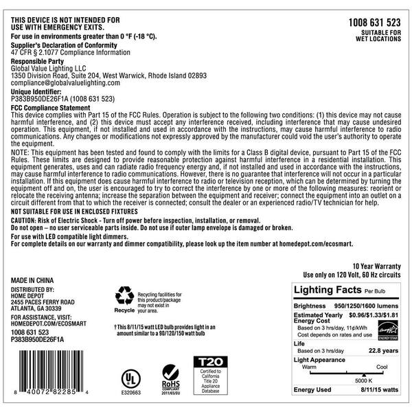 90/120/150-Watt Equivalent PAR38 3-Way Spot Energy Star Dimmable CEC LED Light Bulb Daylight (2-Pack)