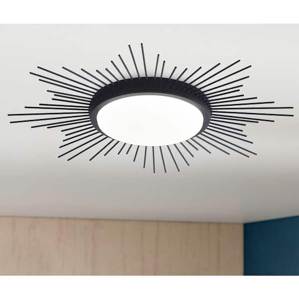 27.55 in. 1-Light Circle Creative Design Integrated LED Flush Mount Ceiling Lighting Fixtures