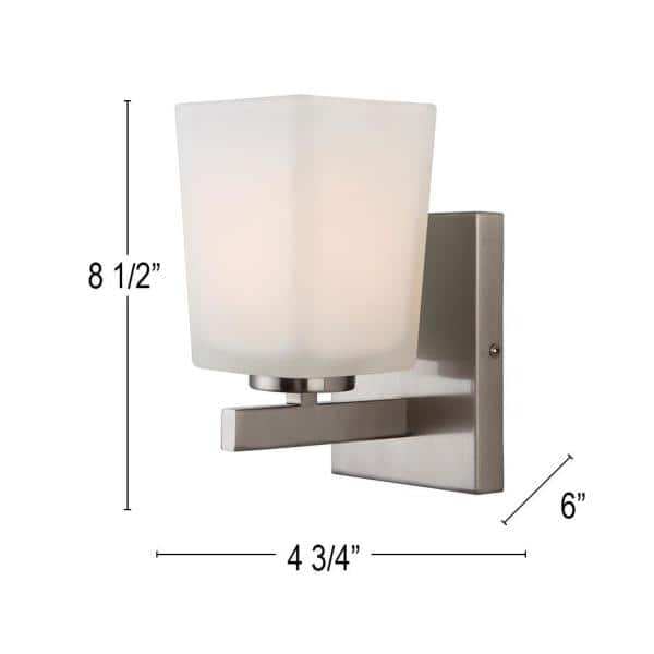 Hartley 1-Light Brushed Nickel Sconce