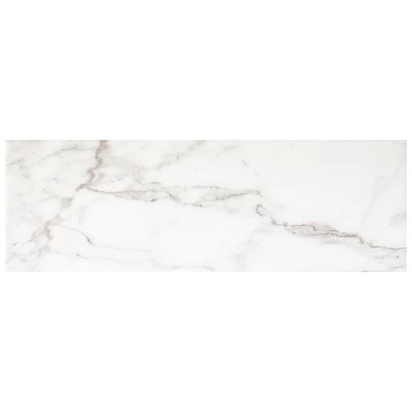 LuxeCraft Calacatta Gold Marble 8 in. x 24 in. Glazed Ceramic Wall Tile (13.3 sq. ft./Case)