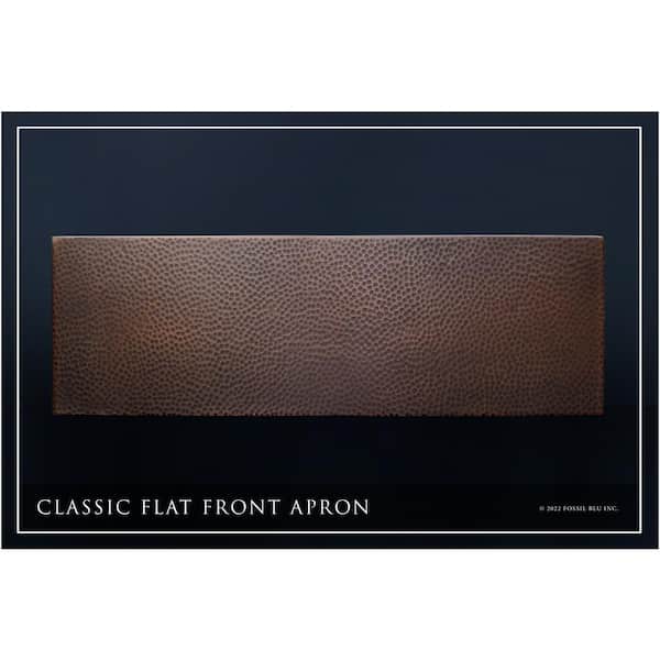 Luxury Dark Patina 12-Gauge Copper 30 in. Single Bowl Farmhouse Apron Kitchen Sink with Accs and Flat Front