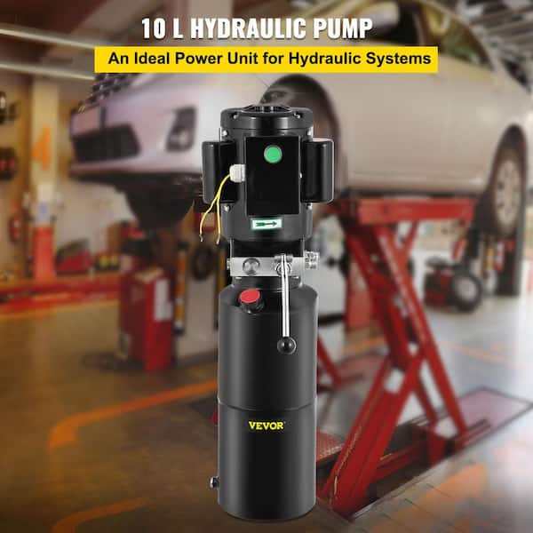 Hydraulic Power Unit 220-Volt Auto Car Lift Pump 3HP Single Phase with 10 L Steel Tank for Auto Repair