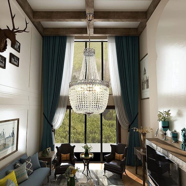 Cheyenne 5-Light Untique Bronze Unique/Statement Empire Chandelier with Crystal Accents