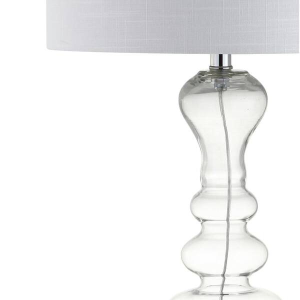 Madeline 35 in. Clear Curved Glass Table Lamp