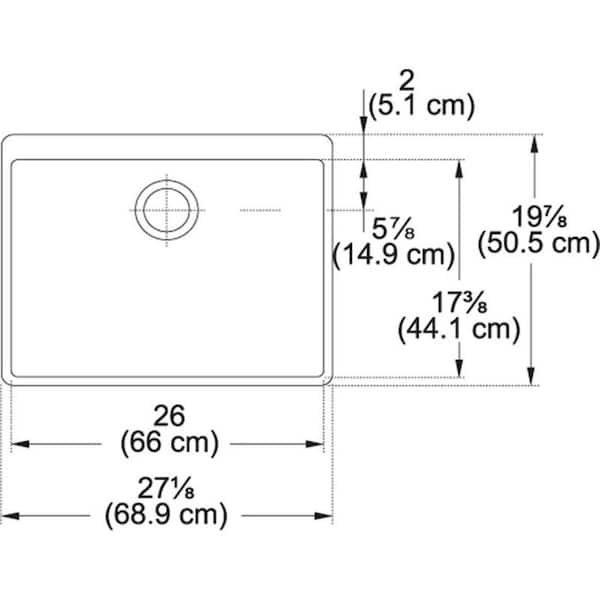 Manor House Farmhouse Apron Front Fireclay 27.125 in. x 19.875 in. Single Bowl Kitchen Sink in White