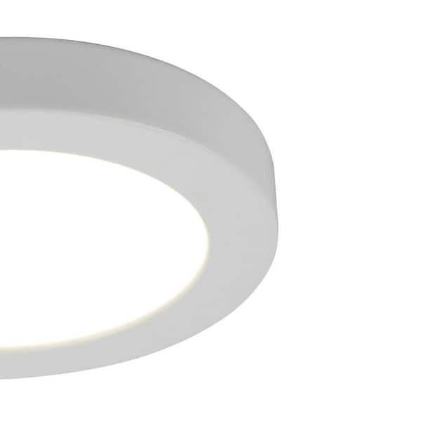 7.2 in. 1-Light White LED Flush Mount