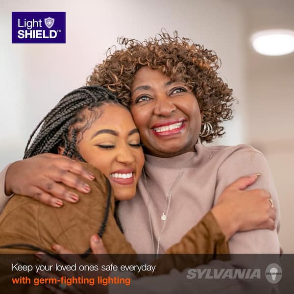 13 in. 120-Volt White Integrated LED Dimmable Flush Mount 3500K with Germ Fighting Technology