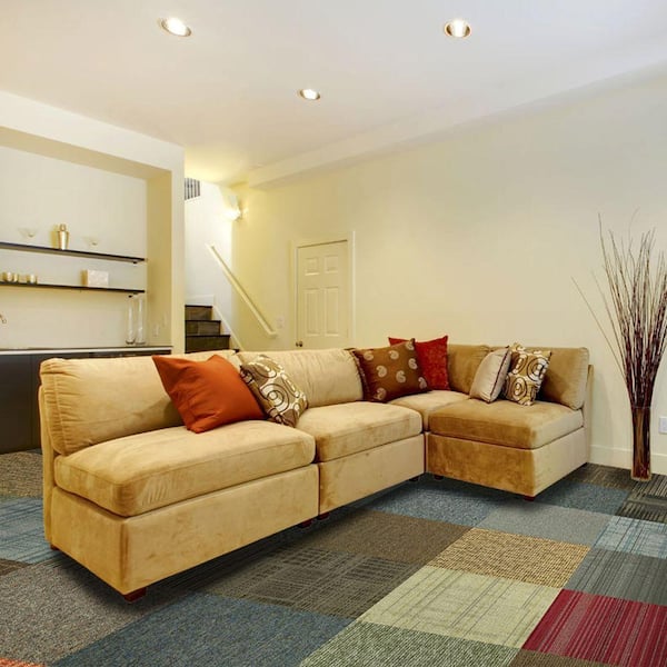 Kaleidoscope Multi-Colored Residential/Commercial 24 in. x 24 Peel and Stick Carpet Tile (12 Tiles/Case) 48 sq. ft.