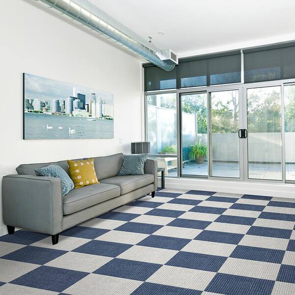 First Impressions Gray Commercial 24 in. x 24 Peel and Stick Carpet Tile (15 Tiles/Case) 60 sq. ft.