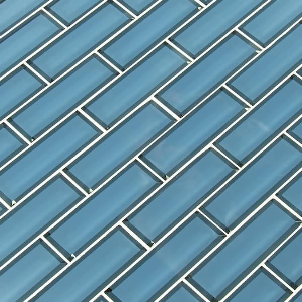 Haiku Saphire Beveled 11.73 in. x 11.73 in. Glossy Glass Mesh-Mounted Mosaic Tile (0.96 sq. ft./Each)