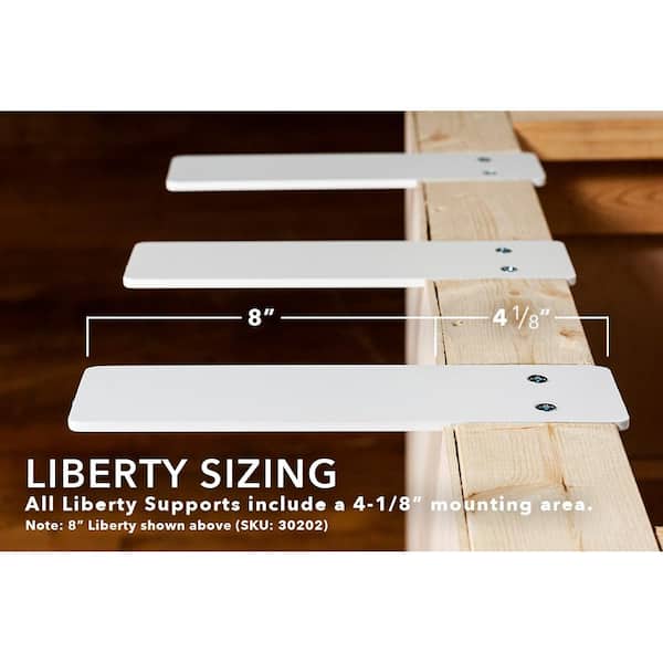 Liberty 8 in. White Hidden Countertop Brace