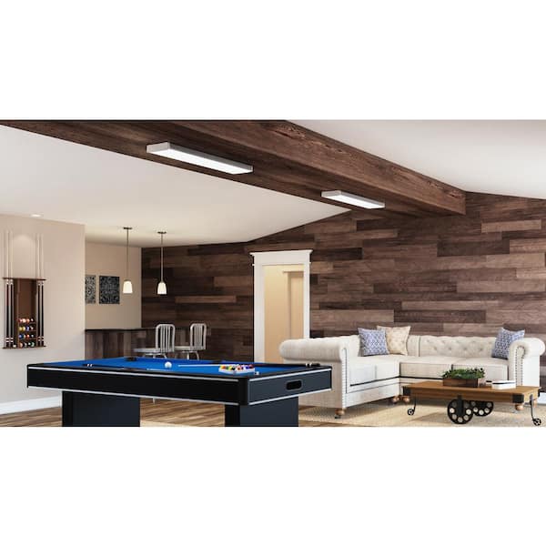 Contractor Select 48-in. 4000 Lumens Integrated LED White Low Profile Flush Mount Wraparound Light