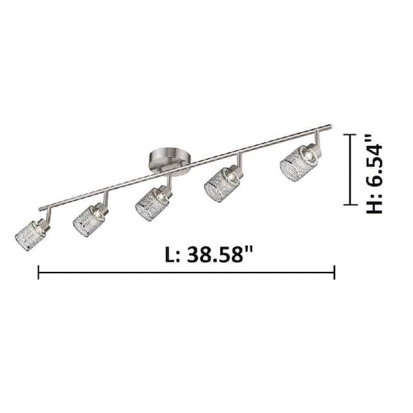 Temmar 3.25 ft. Brushed Nickel Integrated LED Track Lighting Kit