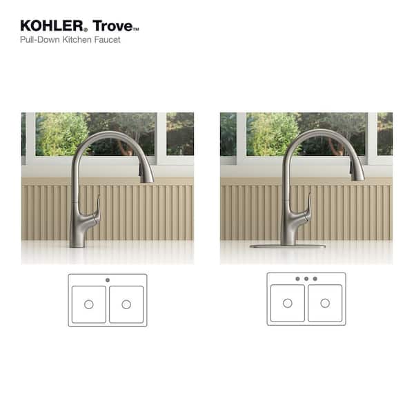 Trove Single-Handle Pull Down Sprayer Kitchen Faucet in Vibrant Stainless