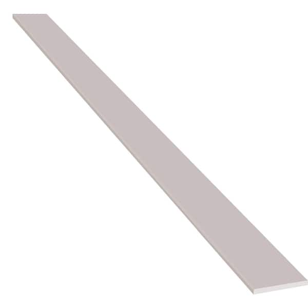 White Double Beveled 6.13 in. x 36.13 in. Polished Engineered Marble Threshold Floor and Wall Tile (1 sq. ft./Each)