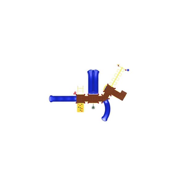 UPlay Today Slide Mountain (Playful) Commercial Playset with Ground Spike