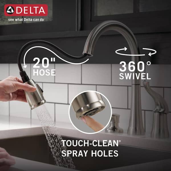 Kate Single-Handle Pull-Down Sprayer Kitchen Faucet with MagnaTite Docking and Soap Dispenser in Stainless