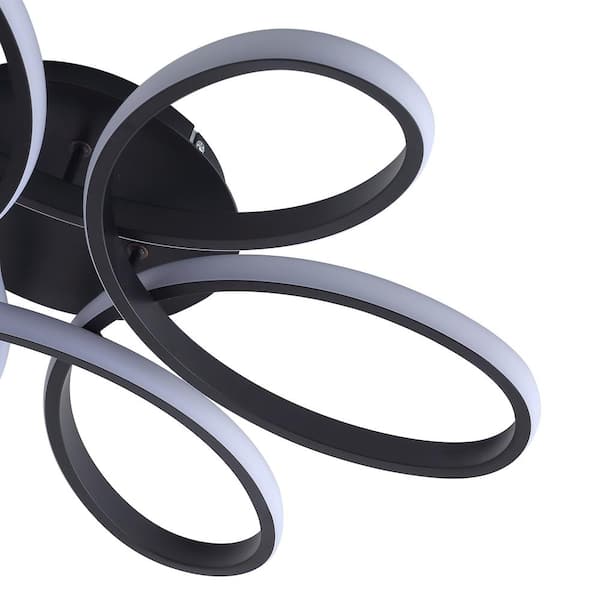 22.8 in. 1-Light Modern Linear Creative Design LED Flush Mount Ceiling Lighting Fixtures