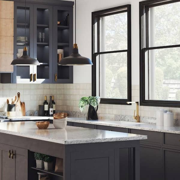 6 ft. Straight Laminate Countertop Kit Included in Textured White Ice Granite with Eased Edge and Backsplash