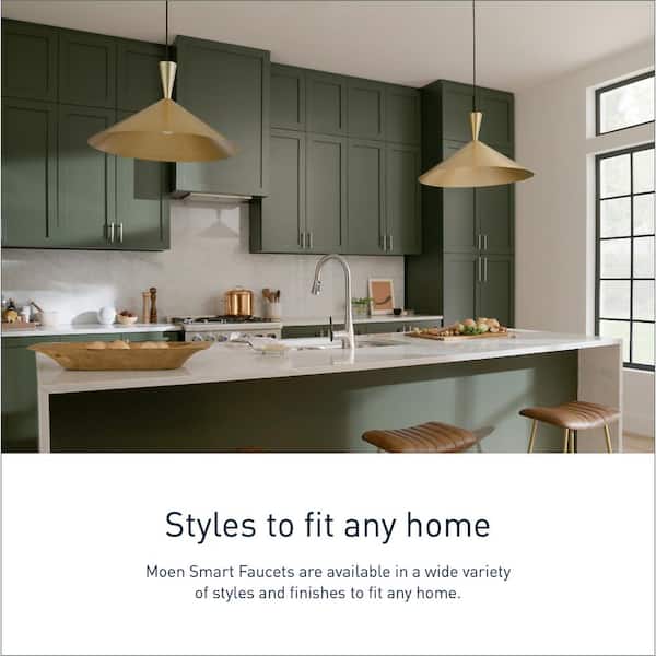 Sinema Single-Handle Smart Touchless Pull Down Sprayer Kitchen Faucet with Voice Control and Power Boost in Stainless