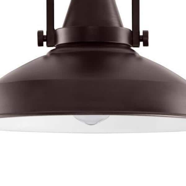 Wilhelm 12 in. 1-Light Bronze Semi-Flush Mount Fixture