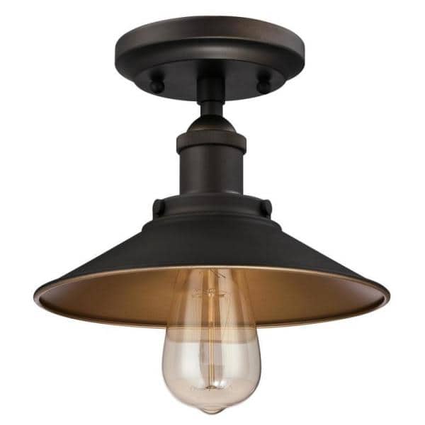 Louis 1-Light Oil Rubbed Bronze Semi-Flush Mount