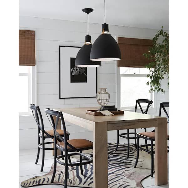Brynne 14-Watt Matte Black Integrated LED Hanging Pendant