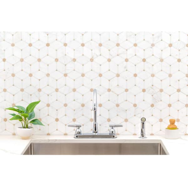 Cecily 11.5 in. x 14.5 in. Polished Marble Look Floor and Wall Tile (9.5 sq. ft./Case)