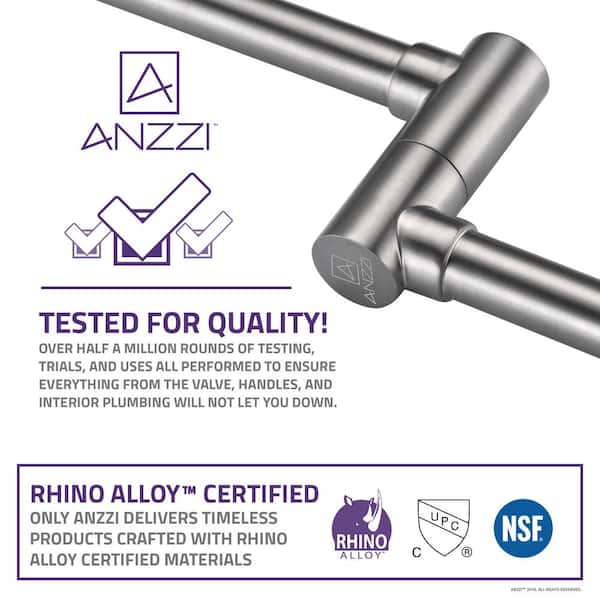 Braccia Series 24 in. Wall Mounted Pot Filler in Brushed Nickel