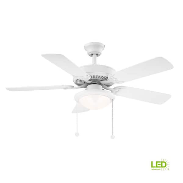 Trice 44 in. LED Matte White Ceiling Fan