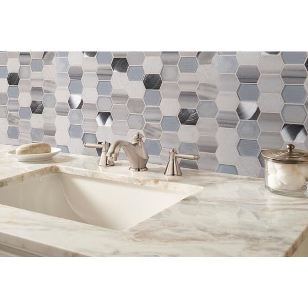 Harlow Picket 11.5 in. x 12.4 in. x 8 mm Textured Multi-Surface Mesh-Mounted Mosaic Tile (9.9 sq. ft./Case)