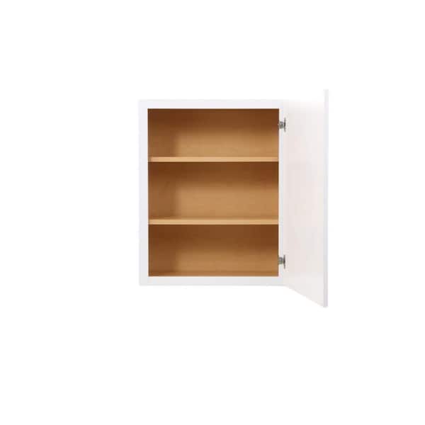 Shaker 24 in. W x 12 in. D x 30 in. H Assembled Wall Kitchen Cabinet in Satin White