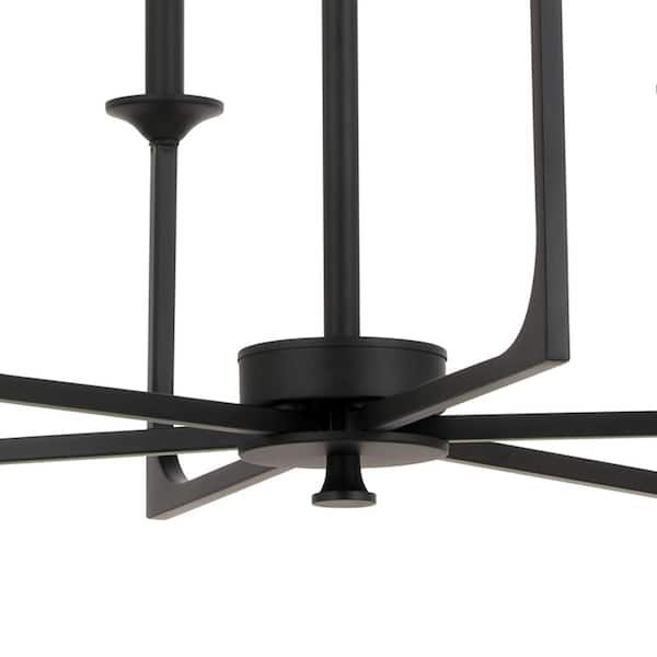 Highgate 6-Light Matte Black Chandelier without Glass Shade