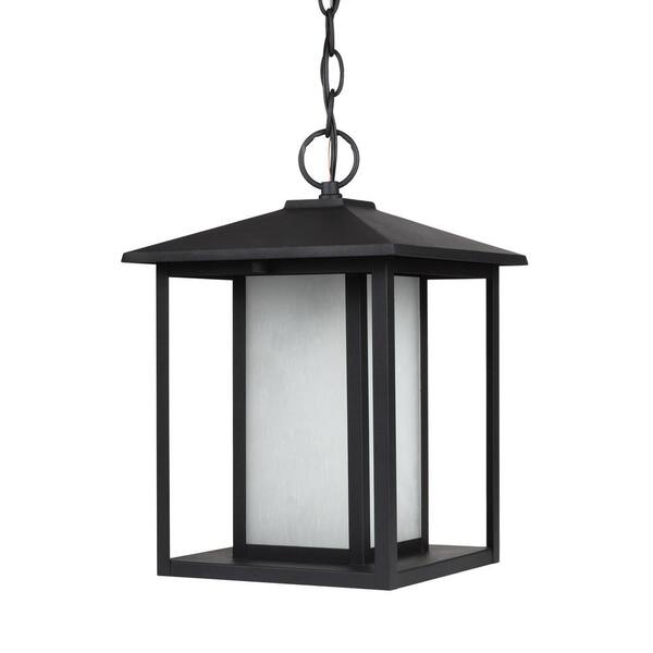 Hunnington Black 1-Light Outdoor Hanging Pendant