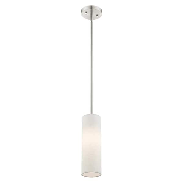 Mercury 1 Light Brushed Nickel Mini Pendant