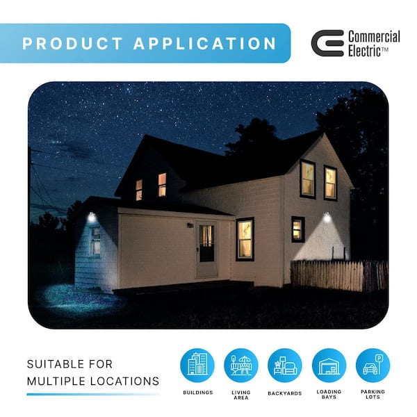 250W Equivalent LED Gray Dusk to Dawn Outdoor Area Light and Flood Light, 3300 Lumens