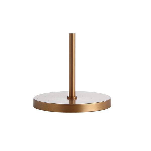 Coco 27.5 in. Gold/White Fringed/Metal LED Table Lamp