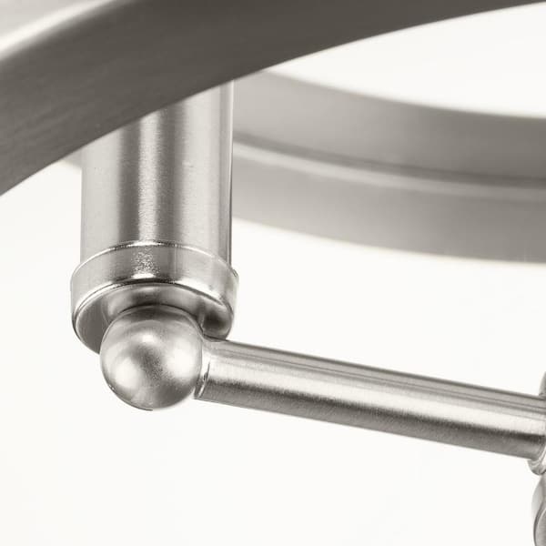 Gilliam 13 in. 3-Light Brushed Nickel Semi-Flush Mount with Clear Glass Shade