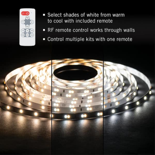 RibbonFlex Home 16 ft. LED Tunable White Tape Light Kit with Remote