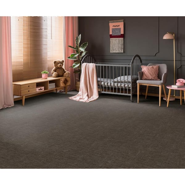 Wheatfield - Granite - Gray 34 oz. SD Polyester Pattern Installed Carpet
