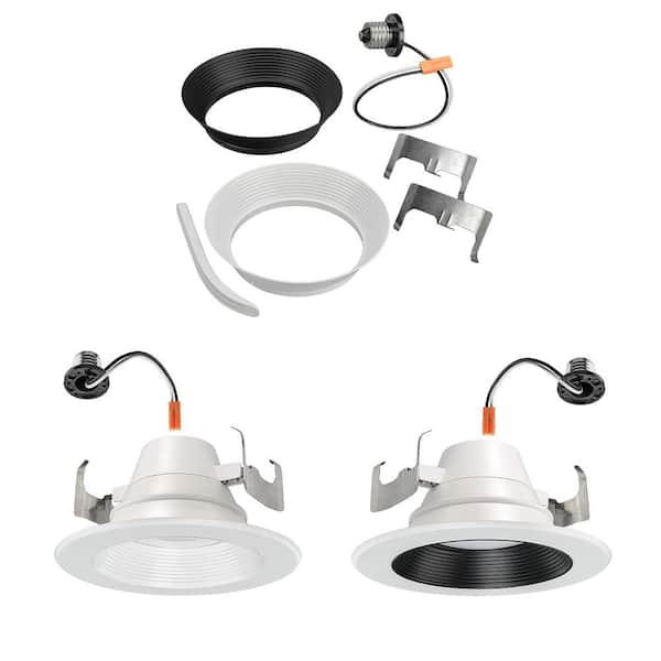 6 in. Adjustable CCT 30 Lighting Options Integrated Integrated LED Recessed Light Trim New Construction Remodel